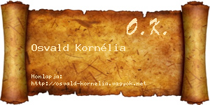 Osvald Kornélia névjegykártya